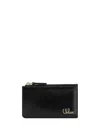 Chloé Iconic Logo Zip-around Leather Wallet In Black