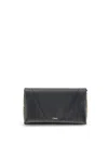 Chloé Spin Wallet With Flap And Chain In Gray