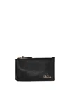 Chloé Zip Logo Wallet In Black