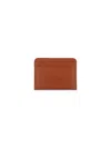 Chloé Logo-embroidered Leather Cardholder In Brown