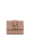 Chloé Paddington Embellished Textured-leather Cardholder In Brown