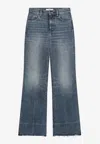 Chloé Washed-effect Flared Jeans In Blue