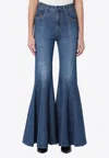 Chloé High-rise Flared Jeans In Midnight Blue