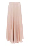 Chloé Washed Silk Satin Maxi Skirt In Pink