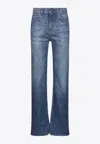 Chloé Washed Straight-leg Jeans In Blue
