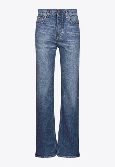 CHLOÉ WASHED STRAIGHT-LEG JEANS