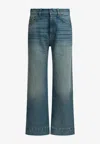 Chloé Women Dream Blue Denim High-rise Cropped Jeans In Blue