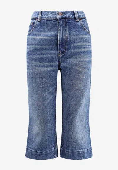 Chloé Washed Straight-leg Jeans In Blue
