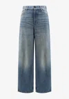 Chloé Wide-leg Denim Jeans With High Waist And Five-pocket Design In Blue
