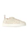 Chloé Baskets Basses Lauren Effet Dentelle In Neutral