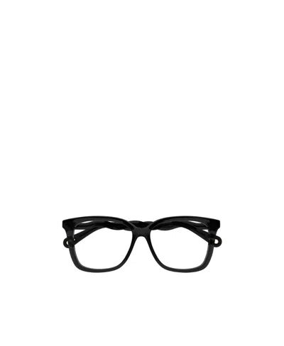 CHLOÉ WAVY-TEMPLE SQUARE GLASSES