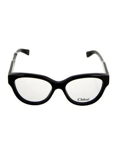 Pre-owned Chloé Wayfarer Eyeglasses In Black