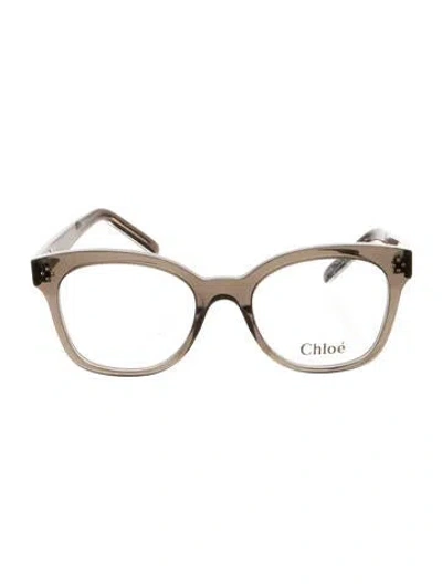 Pre-owned Chloé Wayfarer Eyeglasses In Brown