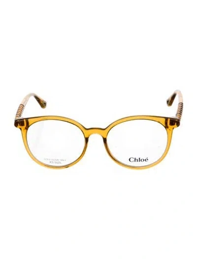 Pre-owned Chloé Wayfarer Eyeglasses In Orange