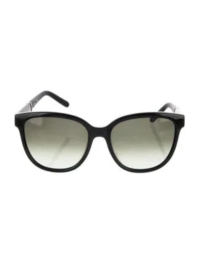 Pre-owned Chloé Wayfarer Gradient Sunglasses In Black