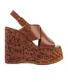 Chloé Maxime High Sandals Shoes In Brown