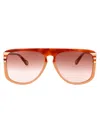 Chloé Ch0104s Sunglasses In 002 Havana Havana Orange