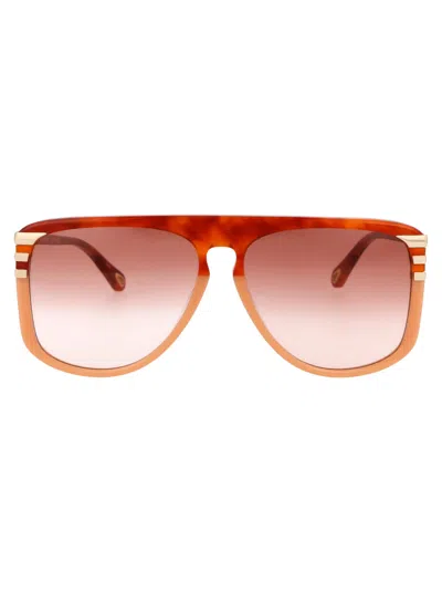 Chloé Ch0104s Sunglasses In 002 Havana Havana Orange