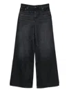 Chloé Wide-leg Denim Trousers With Belt Loops In Black