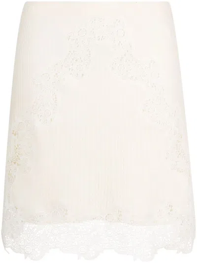 CHLOÉ WHITE A-LINE SKIRT