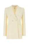 Chloé Chloe Cream Hemp Blend Blazer In White