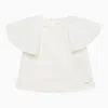 CHLOÉ WHITE COTTON BLOUSE WITH EMBROIDERY