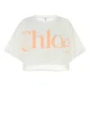 Chloé Chloe White Cotton Oversize T-shirt In White