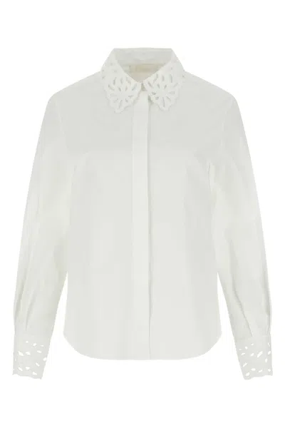 Chloé White Cotton Shirt In 101
