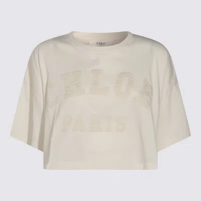CHLOÉ WHITE COTTON T-SHIRT