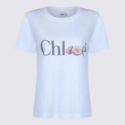 Chloé White Cotton T-shirt In Multi