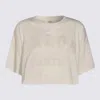 Chloé Biologic Cotton T-shirt With Frontal Logo Patch In Neutral