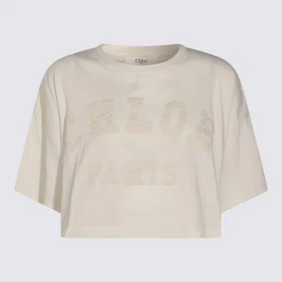 CHLOÉ CHLOÉ WHITE COTTON T-SHIRT