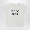 Chloé White Cotton T-shirt With Embroidered Logo In White