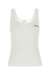 Chloé Women Logo Cotton Tank Top In White