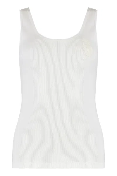 Chloé Chloe Women White Cotton Tank Top
