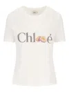 Chloé Baby Fit T-shirt In Cotton Jersey With Passion Fruit Print In White