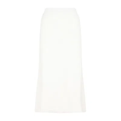 CHLOÉ CHLOÉ WHITE CROCHET MIDI SKIRT