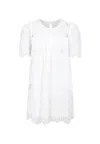 Chloé White Dress For Girl With Lace In White