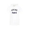 CHLOÉ WHITE DRESS FOR GIRL WITH LOGO