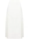 Chloé Embroidered A-line Skirt Mid-length Silhouette In White