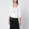 Chloé White Fitted Cotton Cardigan In White