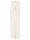 Chloé Ivory Flared Denim Trousers In White