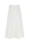 Chloé Chloe White Poplin Skirt In White