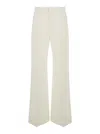 Chloé White Flared Trousers In Multicolor
