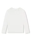 Chloé Embroidered-logo Cotton T-shirt In Bianco/sporco