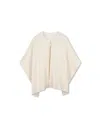 Chloé White Knitted Cape With Appliqué In White