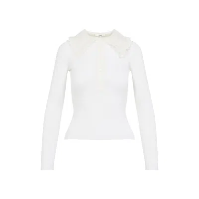 CHLOÉ WHITE KNITTED TOP