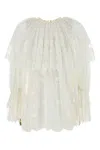 Chloé Floral Lace Embroidered Shirt In Iconicmilk