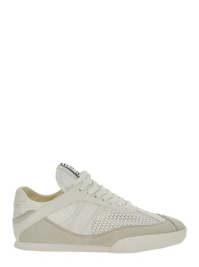 Chloé White Lace Up Sneakers