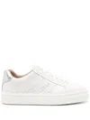 Chloé Lauren Leather Sneakers In White